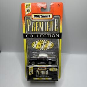 MATCHBOX SUPERFAST PREMIERE WORLD CLASS SERIES 6 BLACK/WHIT 57 CHEVY 1 OF 25,000